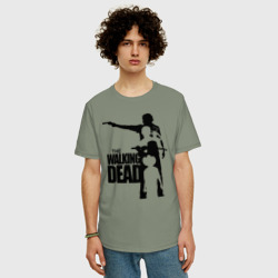 Мужская футболка хлопок Oversize Ходячие мертвецы - фото 2