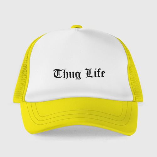 Детская кепка тракер Thug life, цвет желтый - фото 2