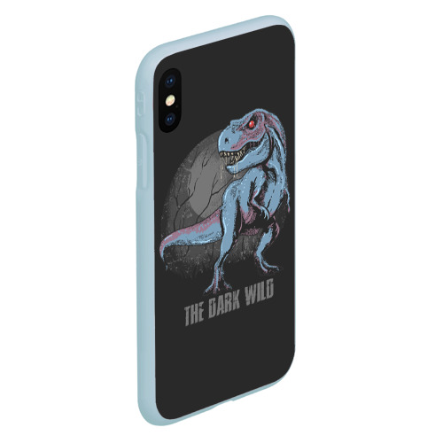 Чехол для iPhone XS Max матовый T Rex, цвет голубой - фото 3