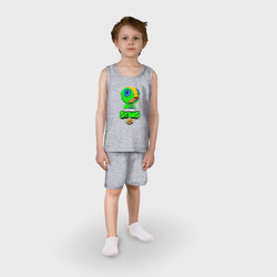 Детская пижама с шортами хлопок Brawl Stars Leon Бравл старс Леон - фото 2