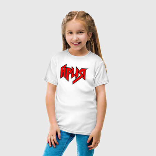 Детская футболка хлопок Ария, цвет белый - фото 5