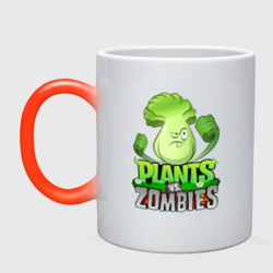 Кружка хамелеон Plants vs. Zombies