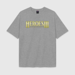 Женская футболка Oversize хлопок texturе Heroes of Might and Magic III