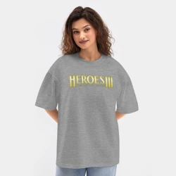 Женская футболка Oversize хлопок texturе Heroes of Might and Magic III - фото 2