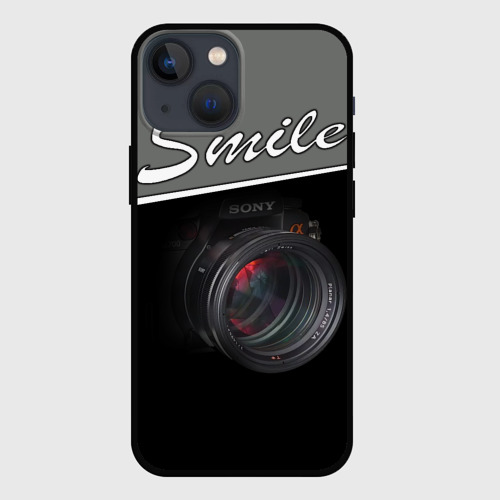 Чехол для iPhone 13 mini с принтом Smile, вид спереди #2