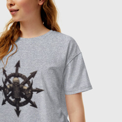 Женская футболка хлопок Oversize Warhammer Chaos - фото 2