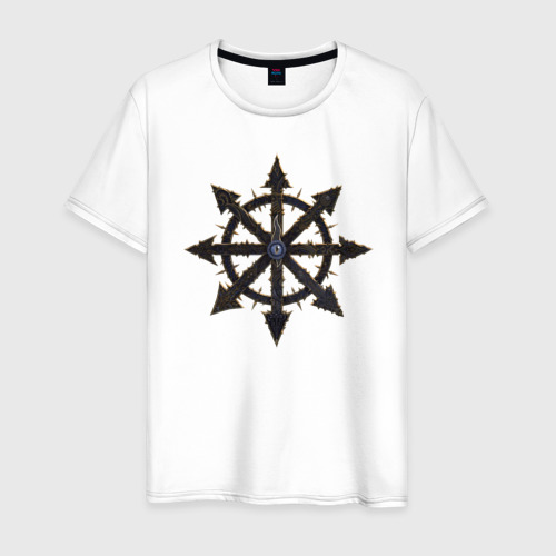 Мужская футболка хлопок Warhammer 40K Chaos, цвет белый