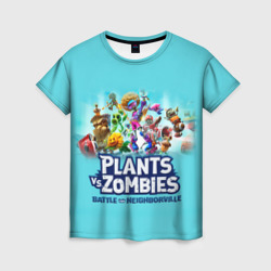 Женская футболка 3D Plants vs. Zombies