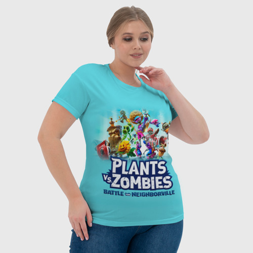 Женская футболка 3D Plants vs. Zombies, цвет 3D печать - фото 6