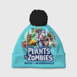 Шапка 3D c помпоном Plants vs. Zombies