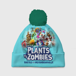 Шапка 3D c помпоном Plants vs. Zombies