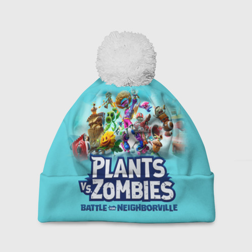 Шапка 3D c помпоном Plants vs. Zombies, цвет 3D печать