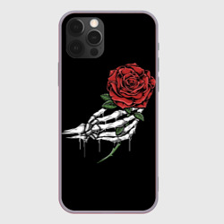 Чехол для iPhone 12 Pro Max Рука скелета с розой