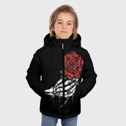 Зимняя куртка для мальчиков 3D Рука скелета с розой - фото 2