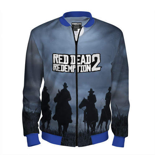 Мужской бомбер 3D Red dead Redemption, цвет синий