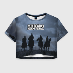 Женская футболка Crop-top 3D Red dead Redemption