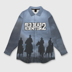 Мужская рубашка oversize 3D Red dead Redemption