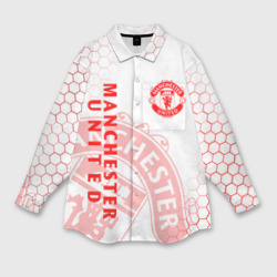 Женская рубашка oversize 3D Манчестер Юнайтед FCMU Manchester united