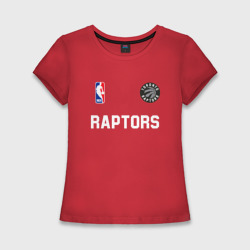 Женская футболка хлопок Slim Toronto Raptors NBA