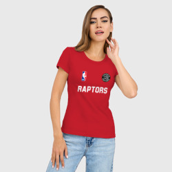 Женская футболка хлопок Slim Toronto Raptors NBA - фото 2