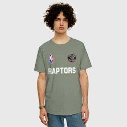 Мужская футболка хлопок Oversize Toronto Raptors NBA - фото 2