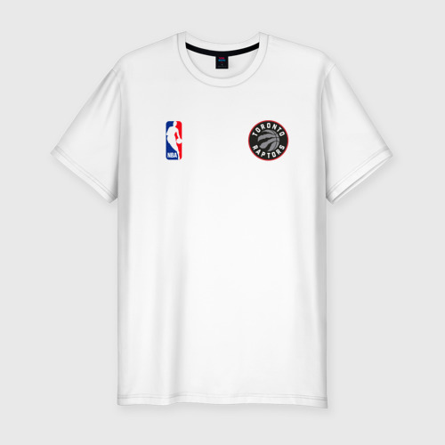 Мужская футболка хлопок Slim Toronto Raptors NBA, цвет белый