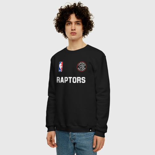 Мужской свитшот хлопок Toronto Raptors NBA, цвет черный - фото 3