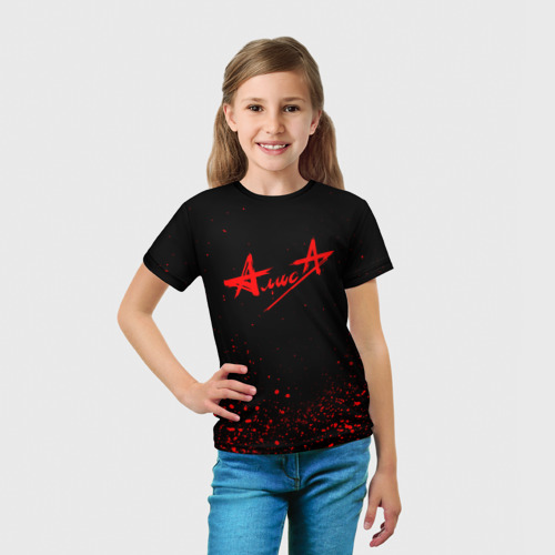 Детская футболка 3D Алиса, цвет 3D печать - фото 5