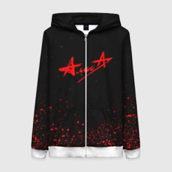 Женская толстовка 3D на молнии Алиса