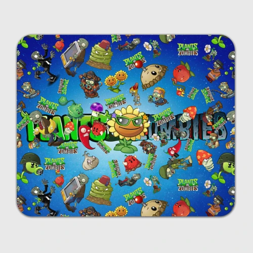 Прямоугольный коврик для мышки Plants vs Zombies