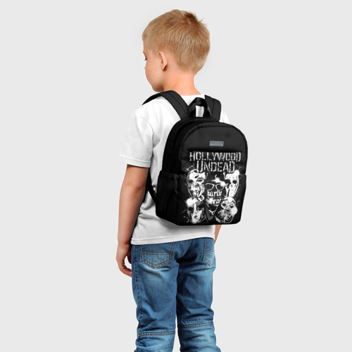 Детский рюкзак 3D с принтом Hollywood Undead, фото на моделе #1