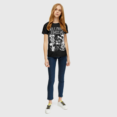 Женская футболка 3D с принтом Hollywood Undead, вид сбоку #3