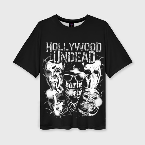 Женская футболка oversize 3D Hollywood Undead, цвет 3D печать