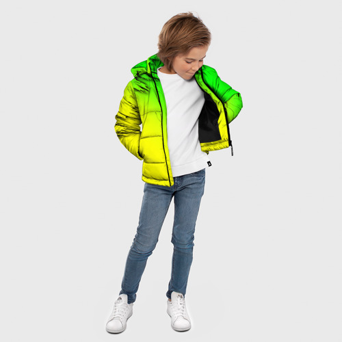 Зимняя куртка для мальчиков 3D с принтом Brawl Stars Leon, вид сбоку #3