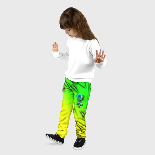 Детские брюки 3D с принтом Brawl Stars LEON, фото на моделе #1