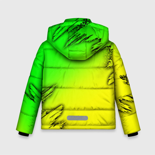 Зимняя куртка для мальчиков 3D с принтом Brawl Stars Leon, вид сзади #1