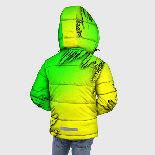 Зимняя куртка для мальчиков 3D с принтом Brawl Stars Leon, вид сзади #2