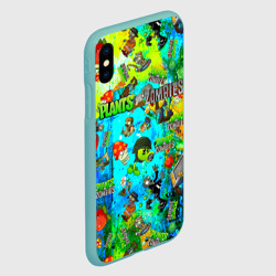 Чехол для iPhone XS Max матовый Plants vs Zombies - фото 2