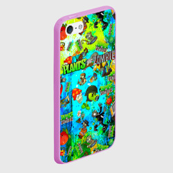 Чехол для iPhone 5/5S матовый Plants vs Zombies - фото 2