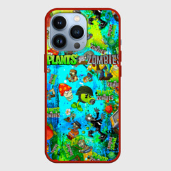 Чехол для iPhone 13 Pro Plants vs Zombies