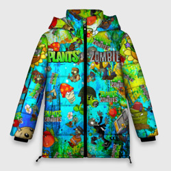 Женская зимняя куртка Oversize Plants vs Zombies