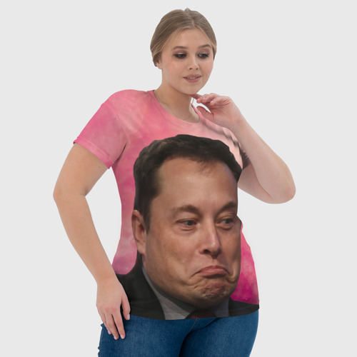 Женская футболка 3D с принтом КАК ТЕБЕ ТАКОЕ ИЛОН МАСК?, фото #4