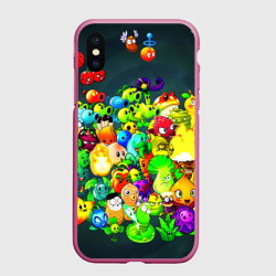 Чехол для iPhone XS Max матовый Plants vs. Zombies