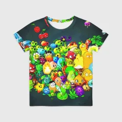 Детская футболка 3D Plants vs. Zombies