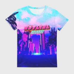 Женская футболка 3D Hotline Miami
