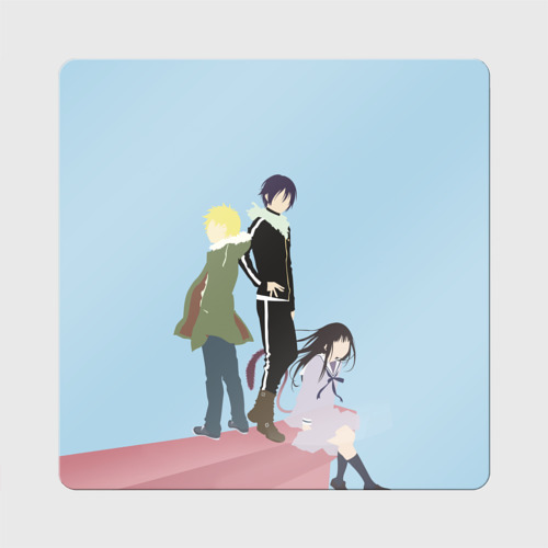 Магнит виниловый Квадрат Yato, Yukine & Hiyori