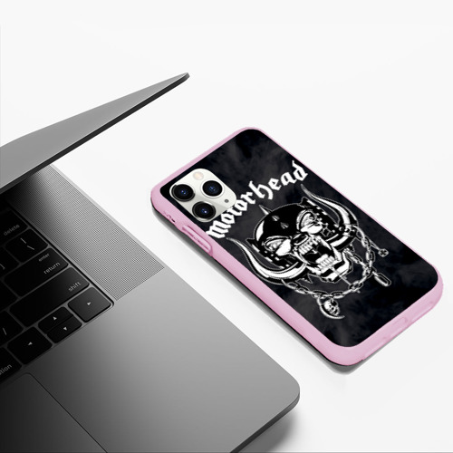 Чехол для iPhone 11 Pro Max матовый Motorhead Моторхэд, цвет розовый - фото 5