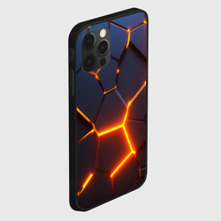 Чехол для iPhone 12 Pro Max Разлом неоновых плит в трехмерном - фото 2