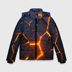 Зимняя куртка для мальчика 3D ПЛИТЫ | NEON STEEL | НЕОНОВЫЕ ПЛИТЫ | РАЗЛОМ