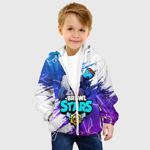 Детская куртка 3D Brawl Stars 8-Bit, цвет белый - фото 3